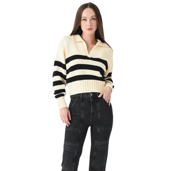 CIAO LUCIA Venezia Striped Polo Sweater M - Picture 2 of 8